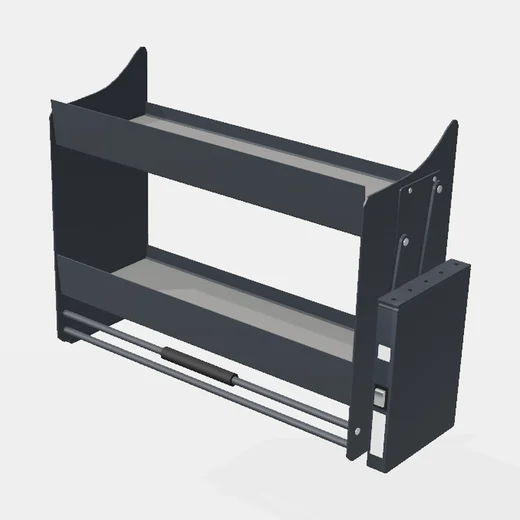 Sistema Elevador de Alacena Para Vajilla - Cierre Suave - Módulo 800mm - Al x An x Pr(mm): 764x300x630 Color ANTRACITA
