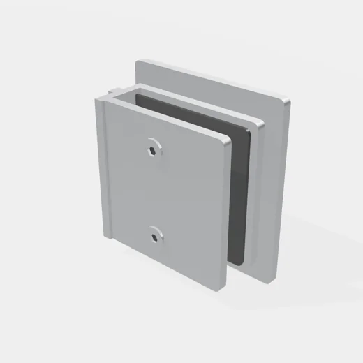 Conector Para Vidrio 180° Pared - Vidrio Acero Inoxidable