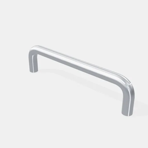 Manija Tirador 06 Curva Maciza Acero Inoxidable 128mm