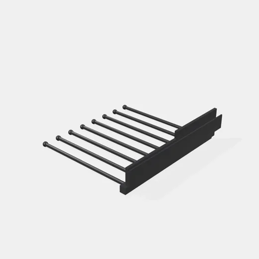 Pantal. Lat Extr 8 Prendas Negro 400x460x120mm Izq